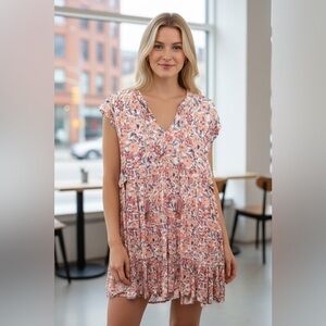 Knox Rose Floral Print Dress with Ruffle Sleeves